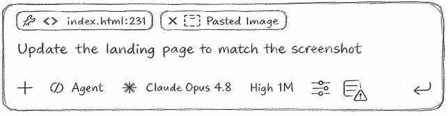 Pasted screenshot prompt in an AI chat box